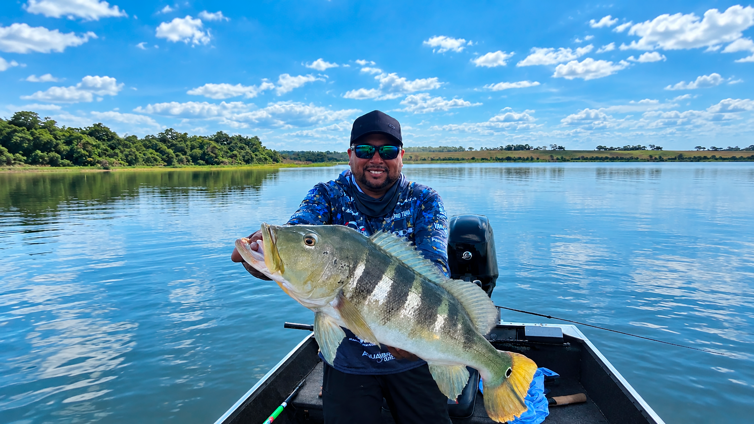 Tucuná Azul de 64,5 cm pescado no rio Paranaiba